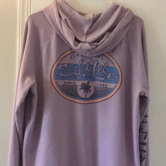 Salt Life purple Hoodie with Logo - Picture 4 of 4